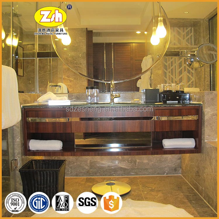 Фошань деревянные панели hotel мебель для ванной комнаты vanity ZH-B001