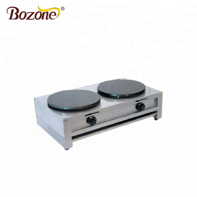EBG-02 Из Нержавеющей Стали, Двойной Плиты Газовые Роти Prata Maker/Tortilla блина/промышленных блинница и горячей плиты