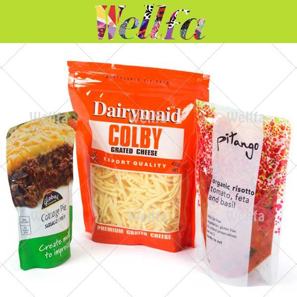 Окна Doypack мешок с застежкой-молнией для жидких и готовые к употреблению упаковки пищевых продуктов
