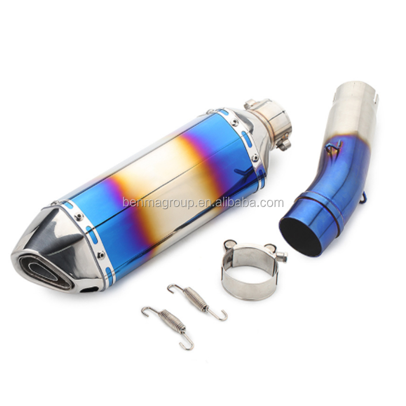 CB400 Full System Mid Link Pipe Motorcycle Exhaust Pipe Muffler with Laser Logo