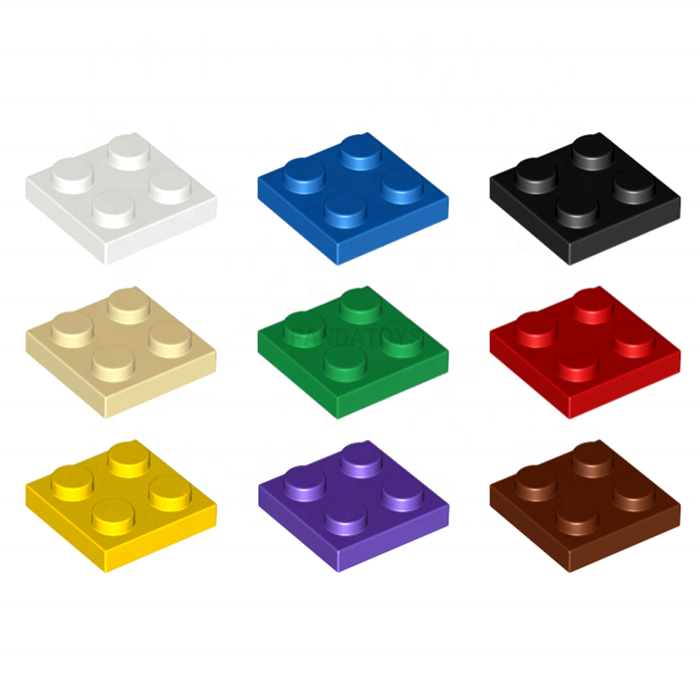 The world china block Kids stem toy diy 2*2 building plates Construction toys play plate 2x2 brick games toy parts (NO.3022)