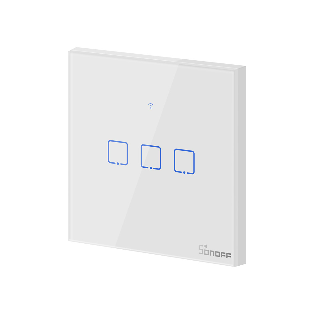 Настенный сенсорный выключатель SONOFF T0EU 3C TX, 2 клавиши, Wi-Fi, дистанционное управление, работает с Alexa Google Home Sonoff от производителя
