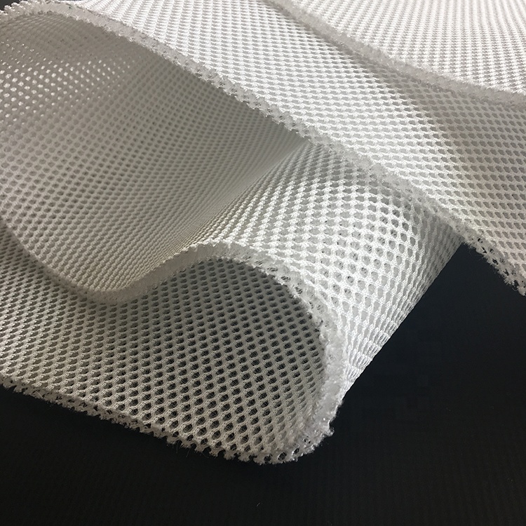 Custom knitted small hexagon 6mm breathable air mesh 3D spacer fabric for shoes insole