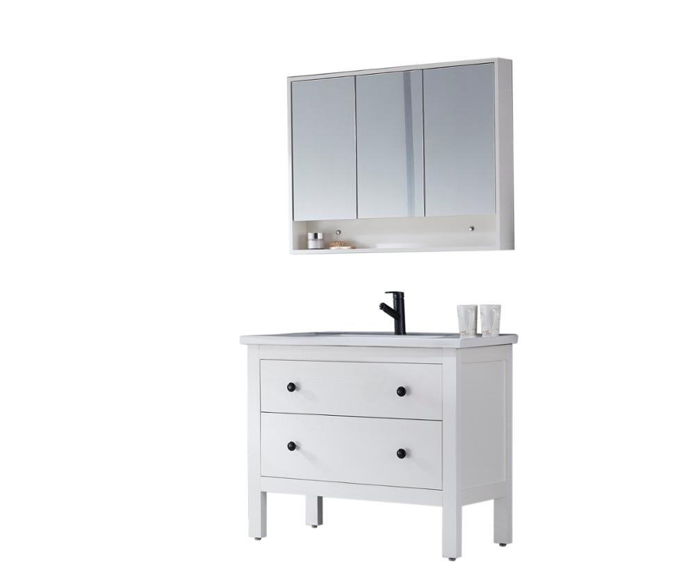 1 комплект модных белых напольных стеллажей для ванной комнаты MDF Lowes из массива дерева Allen Roth, домашний шкаф, мебель, домашний центр