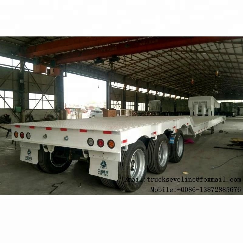 3 axles low bed trailer