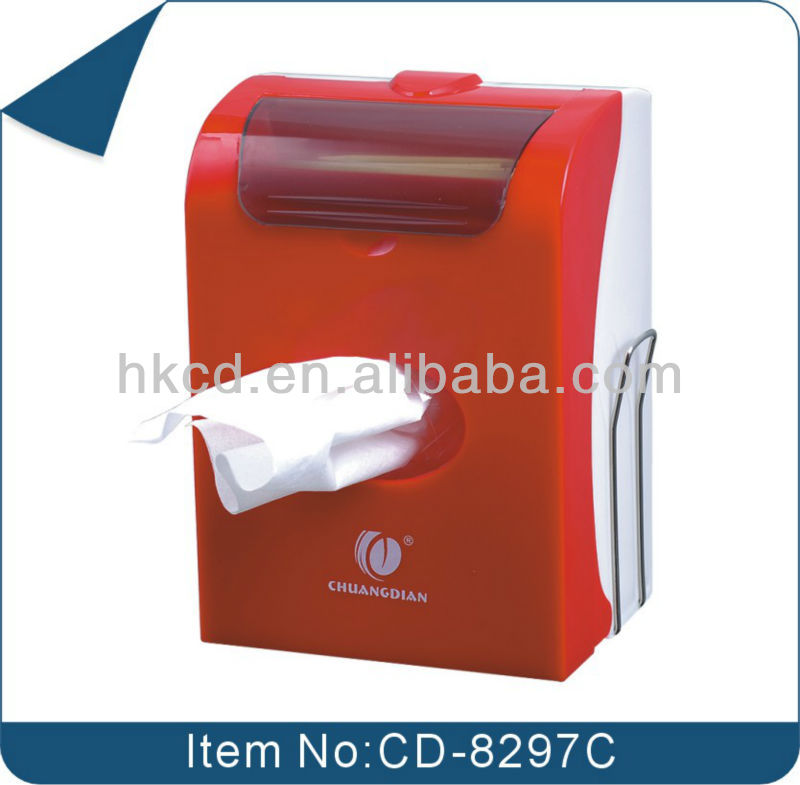 ABS пластик красный цвет ресторант диспенсер для салфеток, DispenserCD-8297C для салфеток для лица