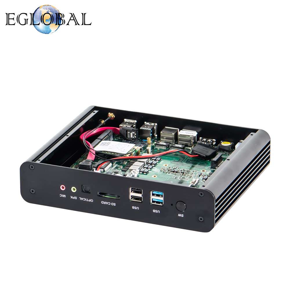 EGLOBAL intel core i7 7560U игровой двухъядерный компьютер четыре нитки компьютер без вентилятора Коробка двойной дисплей Поддержка DDR4 до 32G