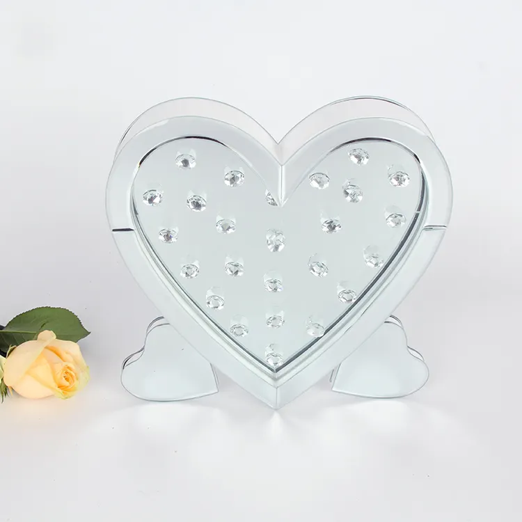 Valentine's Day Wedding Gift Heart Shaped Glass Table Stand Home Decoration