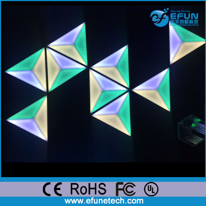 RGB Изменение цвета DIY 3d треугольник светодиодный декоративный наружный светодиодный потолочный светильник
