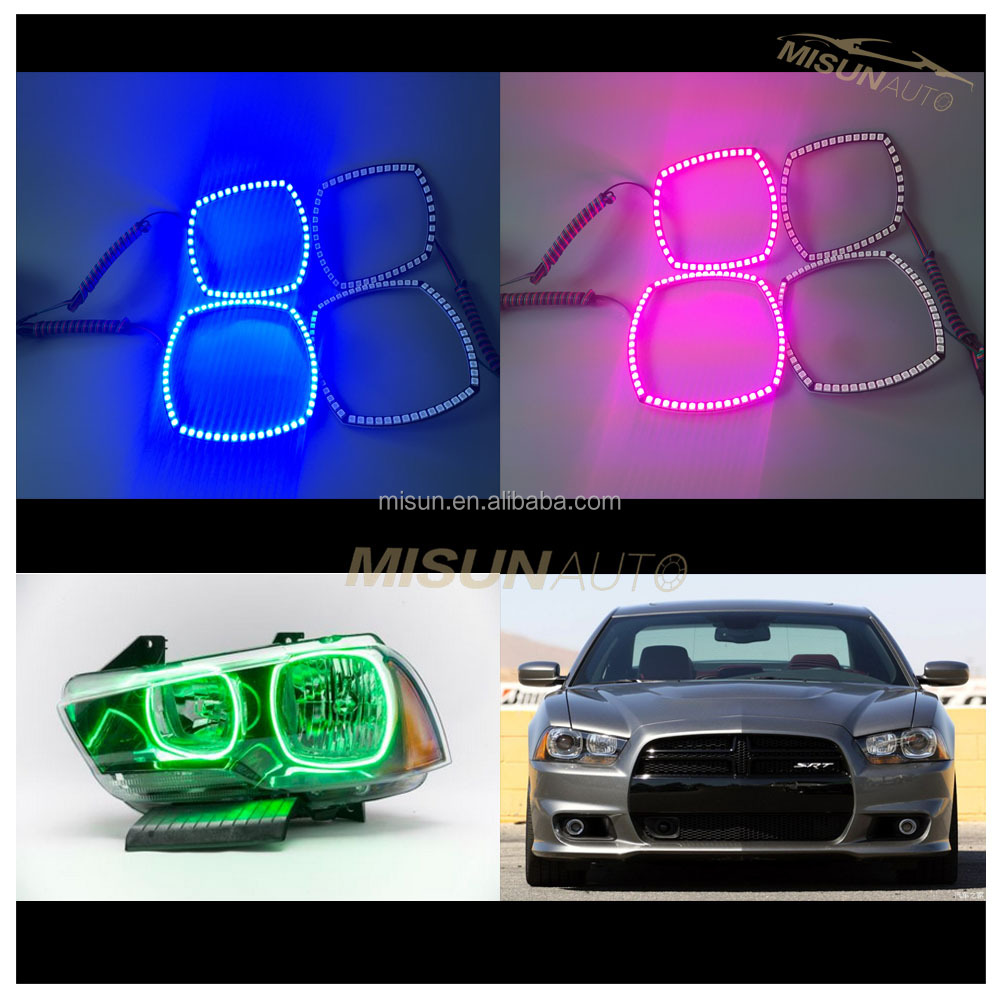 Автомобильные светодиодные RGB-ленты с ангельскими глазами и кольцами