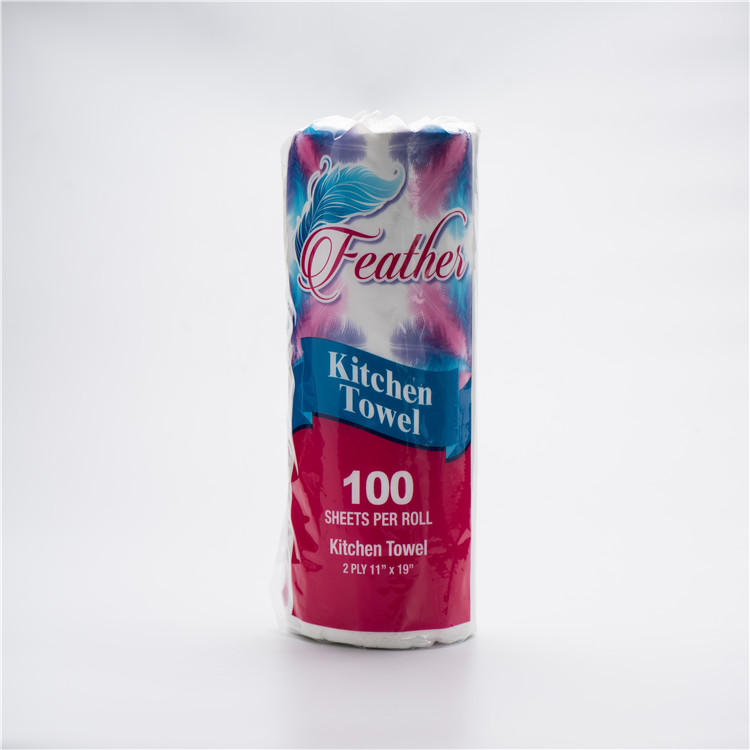 Individually Wrapped Paper Towel Strong Water Absorption Embossed Kitchen Paper