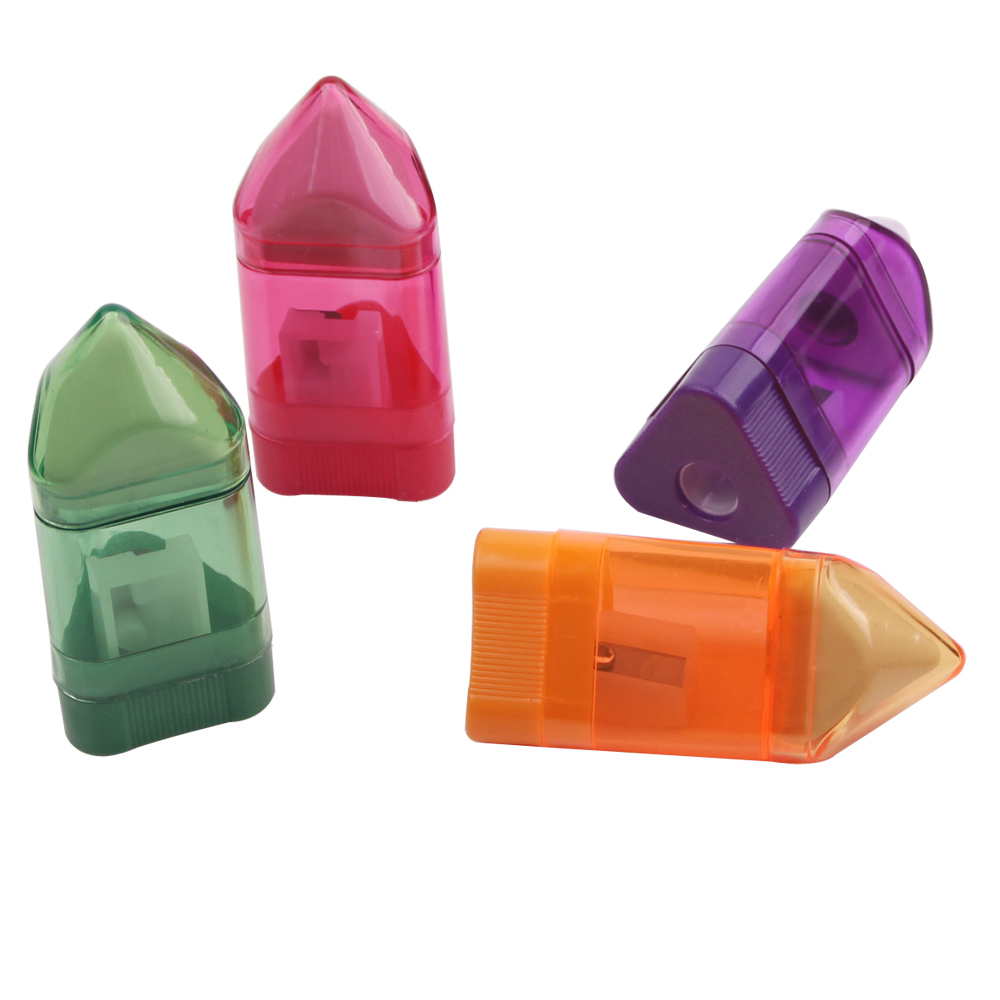 Promotional rubber pencil sharpener eraser pencil sharpener
