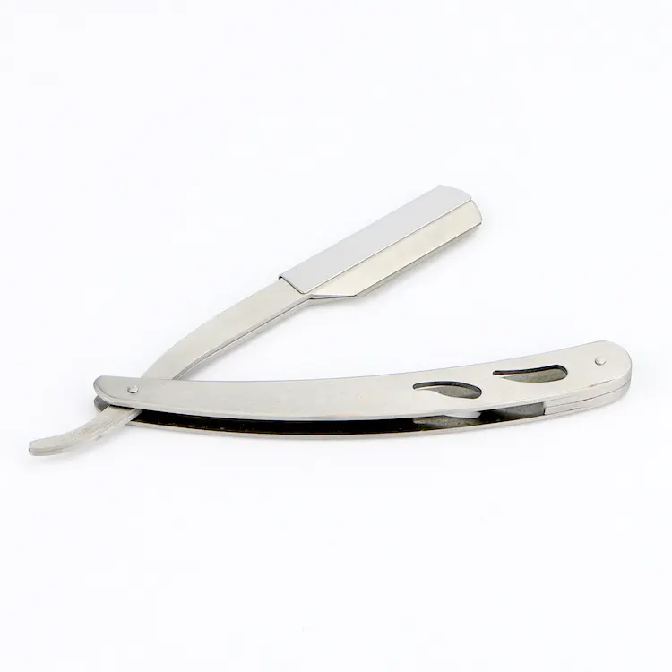 D701 Stainless folding replacement blades shaving knife straight barber single edge barber razor