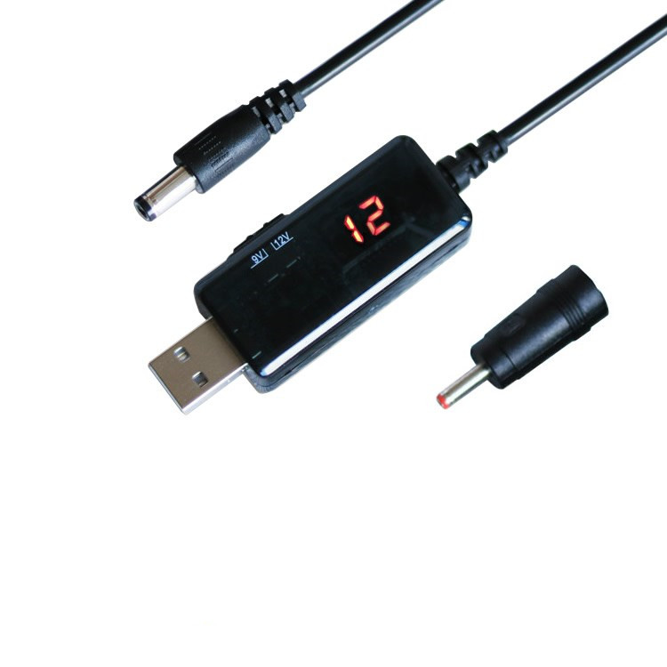 DC USB повышающий силовой преобразователь кабель постоянного тока от 5 В до 9 в 12 В 2 А USB повышающий источник питания адаптер зарядного устройства
