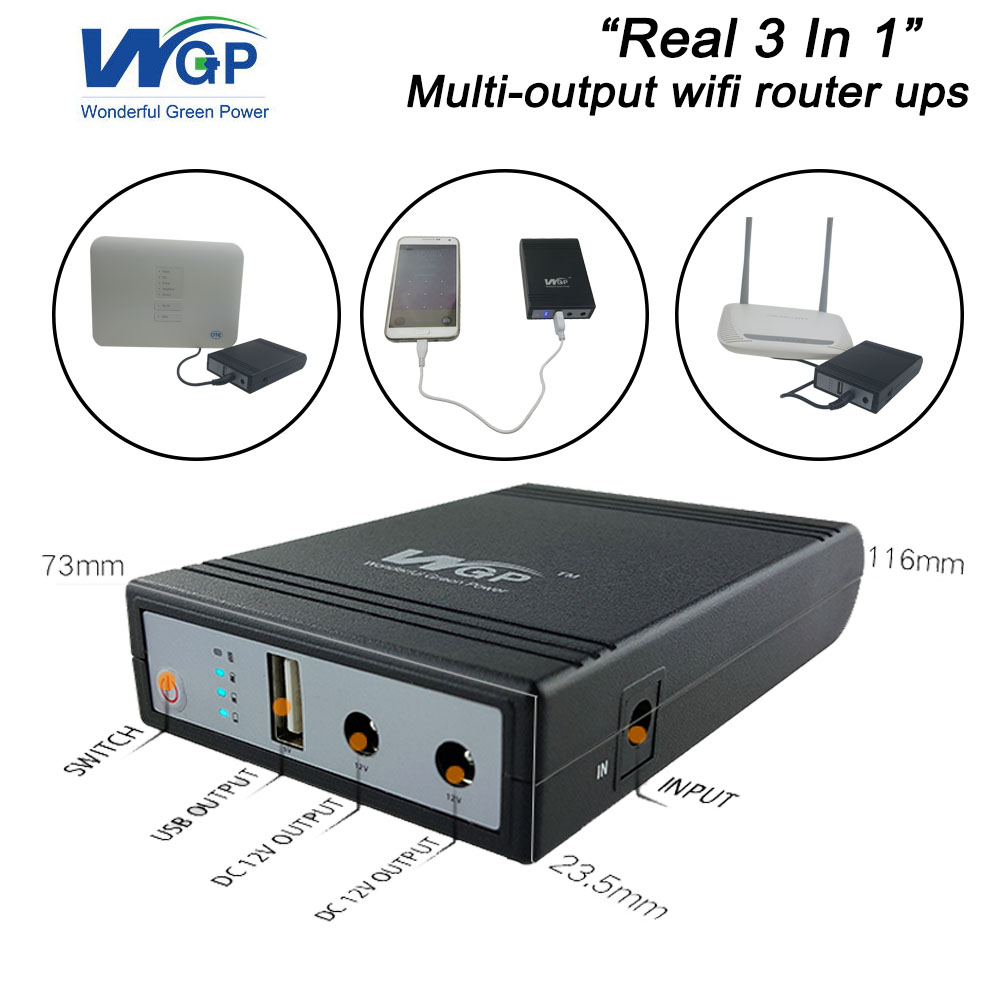 Маршрутизатор Wi-Fi ip-камера цены UPS 18650 литиевая батарея резервного питания постоянного тока DC онлайн портативный 5В 9В 12В, 1A мини источник бесперебойного питания для CCTV