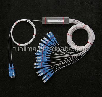 N [ Tuolima ] 1 x 16 0.9 мм мини тип оптический PLC сплиттер с SC / UPC разъем