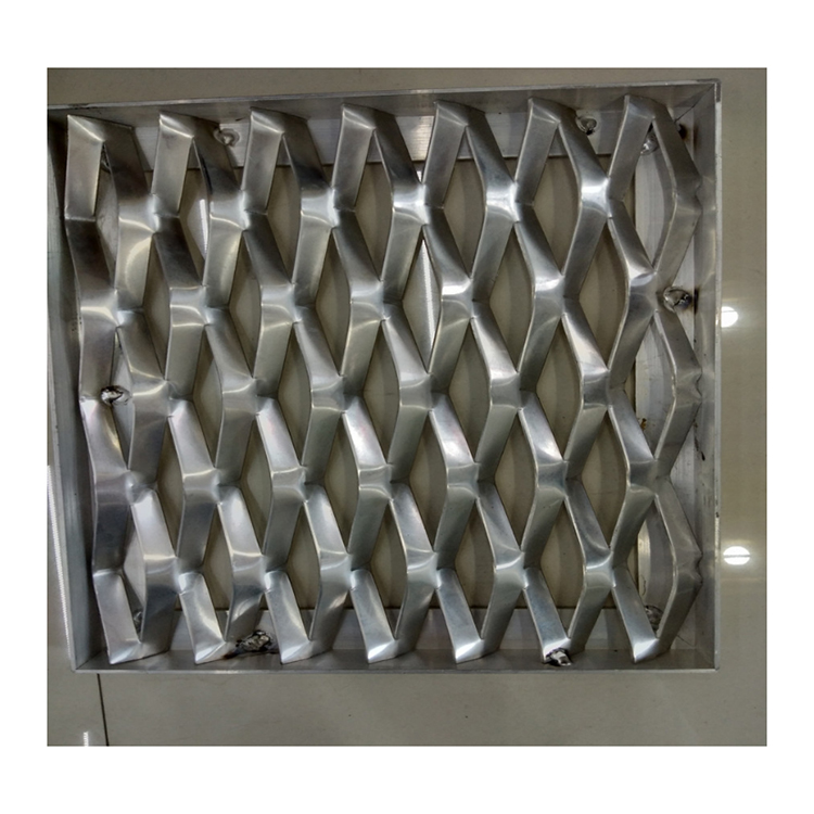 Decorative security screen aluminum expanded wire metal mesh panel