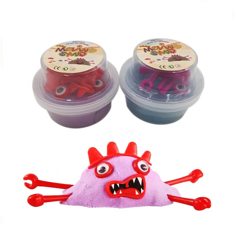 Novelty  Monster Non-toxic Magic Moving Sand Kit  Cotton Slime Play Sand for Kids