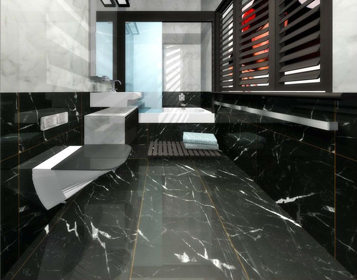 Заводская Лучшая цена, черная мраморная плитка Marquina для ванной комнаты