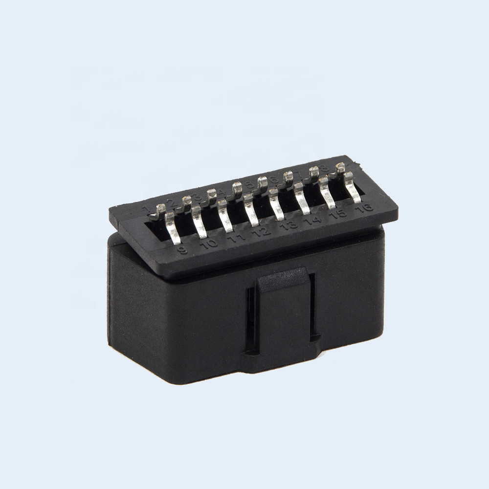 По индивидуальному заказу 12V 24V 16 контактный разъем OBD II 2 OBD2 разъем с замком и ключом