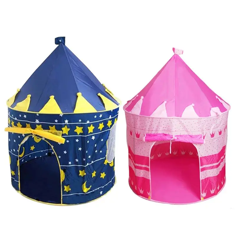 Portable Foldable PrinceTent Children Party Roof To Castle Cubby Play House Kid play tent Gifts Baby Playpens Toys Tent