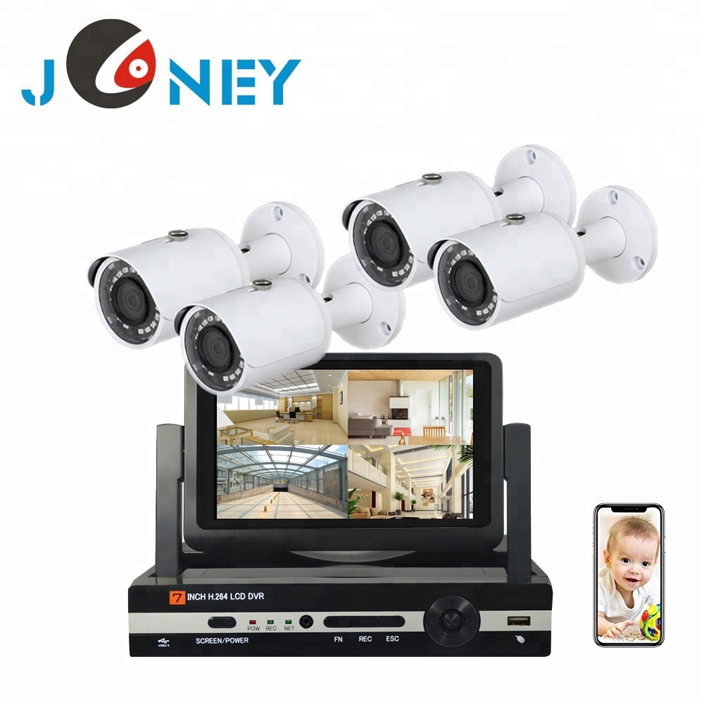 2,0 мегапиксельная камера 30 м ИК расстояние 1080P Full HD CCTV камеры системы с 7 дюймовым монитором