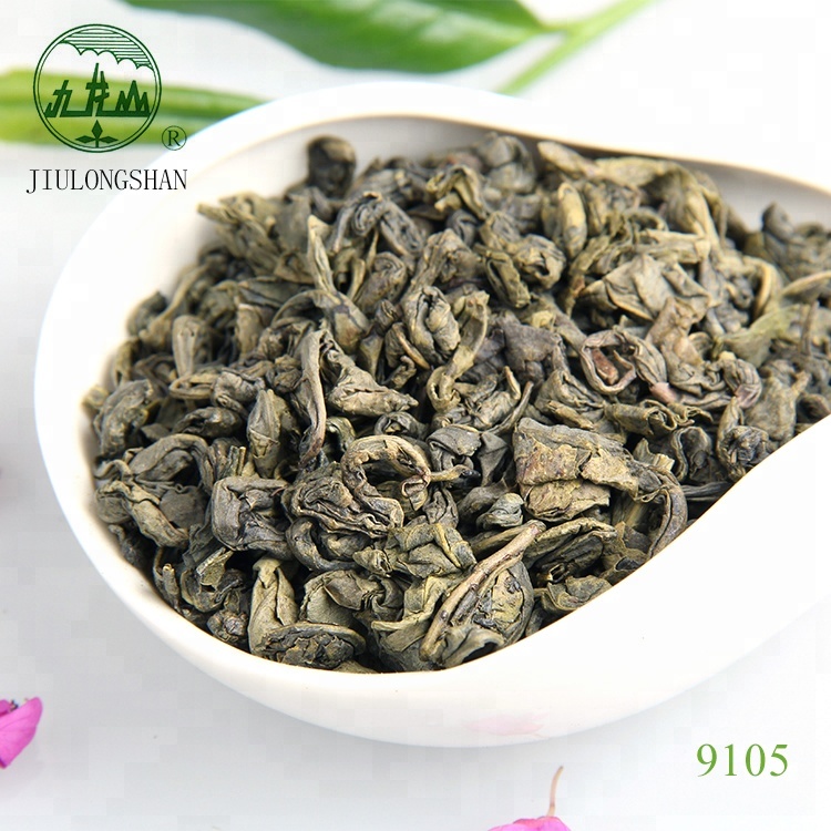 Tea Organic Tea Jazmine Pearl Green Tea 9105 Chinese Factory Wholesale Pearl Tea Gunpowder Green Tea