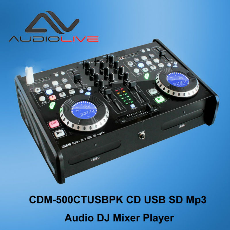 Профессиональный двойной компакт-дисков/USB/SD/Mp3 аудио DJ микшер CDM-500CT USB