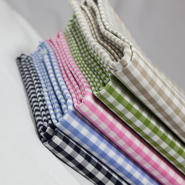 Luxury fabrics textiles cotton 100% yarn dyed woven check men's shirt fabric