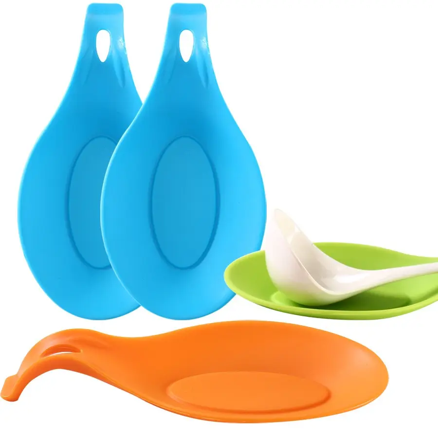 BHD BPA Free Silicone spoon Rest  Silicone Spoon Holders for Kitchen