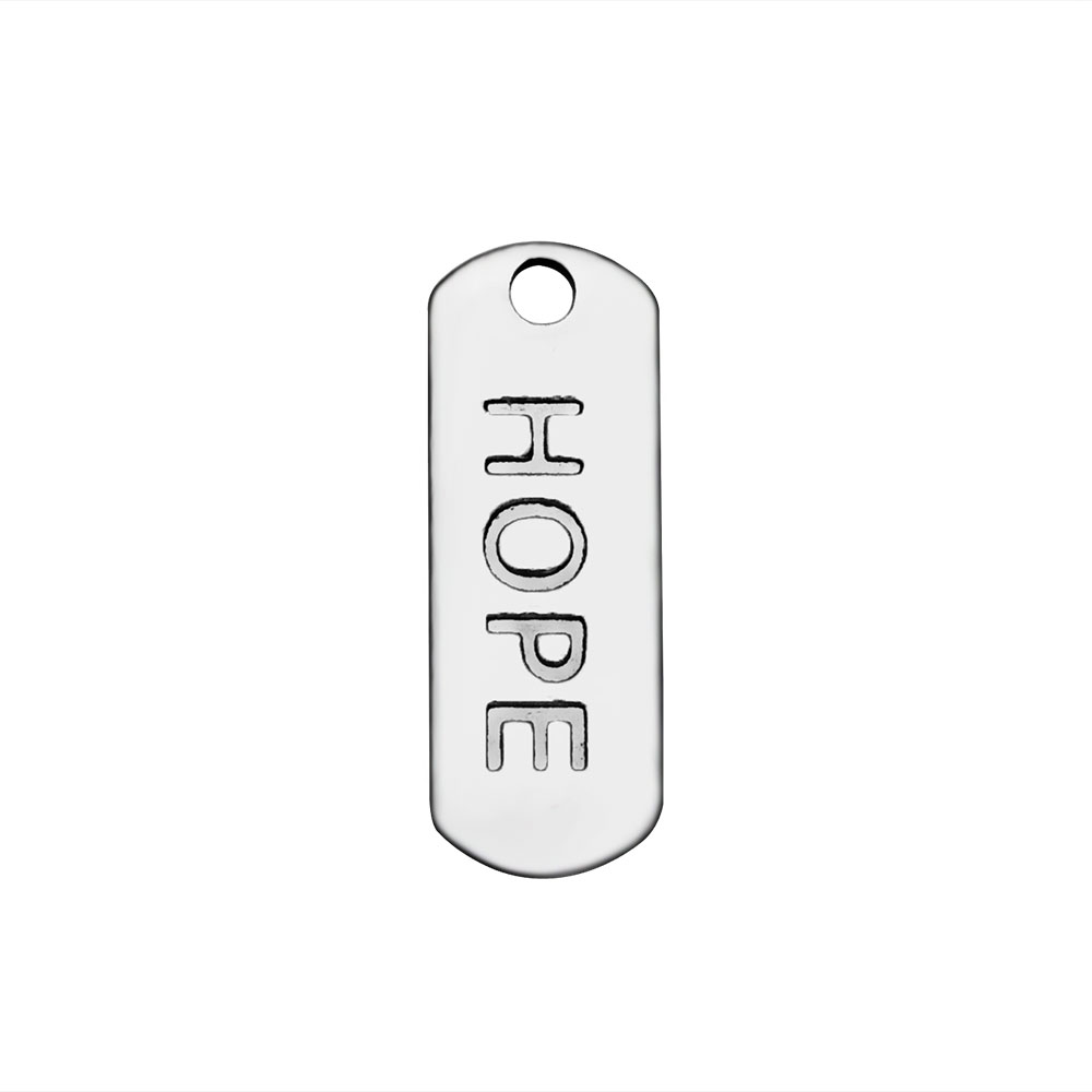 Подвеска из нержавеющей стали с надписью «HOPE», подвеска из притчи, 6*16 мм, серебристая