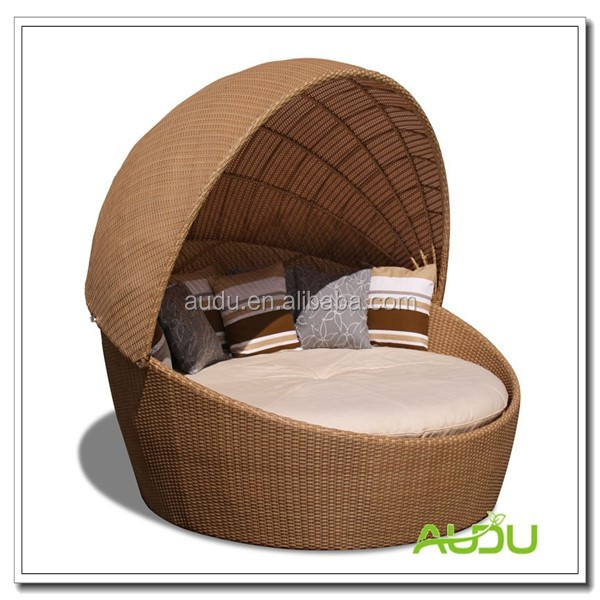 Audu 1 шт. с крышкой из ротанга круглая кровать для взрослых