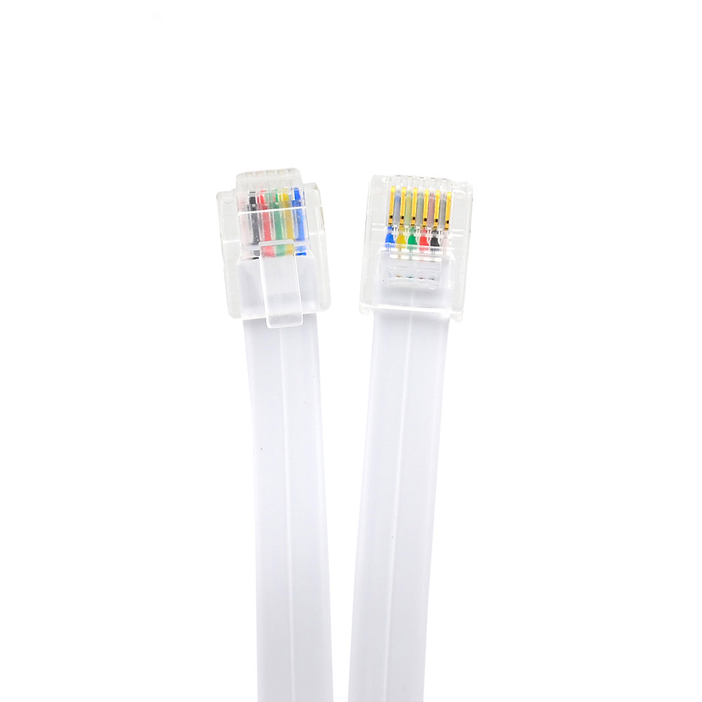 6 Pin 6 Core RJ12 к RJ12 6P6C плоский телефонный кабель
