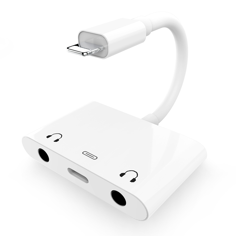 Светящийся на 3,5 Aux адаптер для наушников Lightning/аудио разветвитель адаптер кабель для iPhone