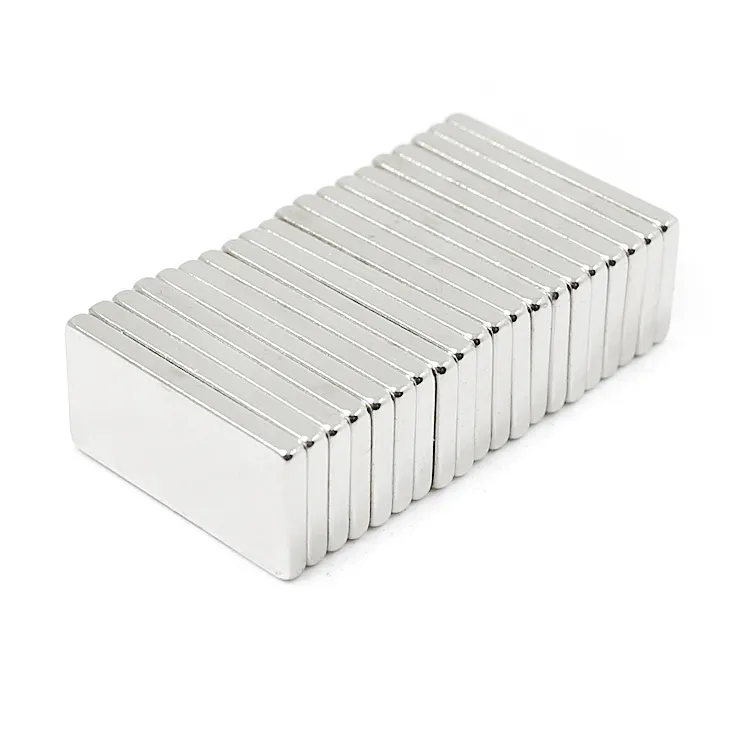 N52 Neodymium Thin Rectangular Magnet Industrial Magnet Permanent Block Custom Package Bright Silver 20mm A 6mm A 2mm Magforever