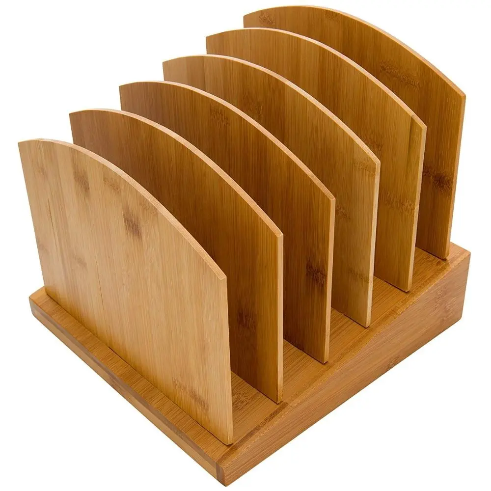 Organic Bamboo office desktop Document Organizer File Organizer