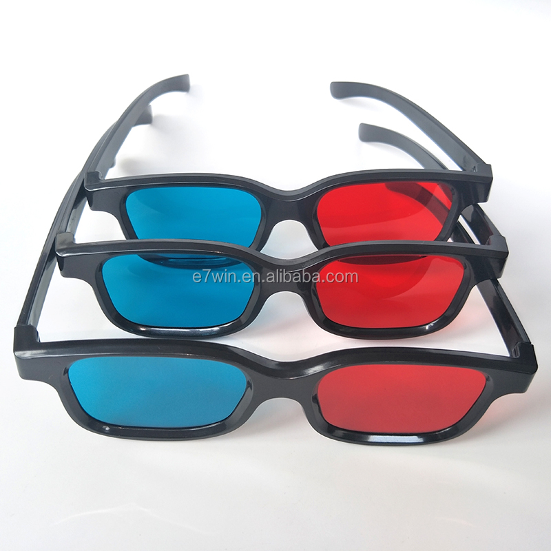 Новая мода универсальный тип 3D очки/красный синий голубой Anaglyph 3D пластиковые очки Прохладный моды