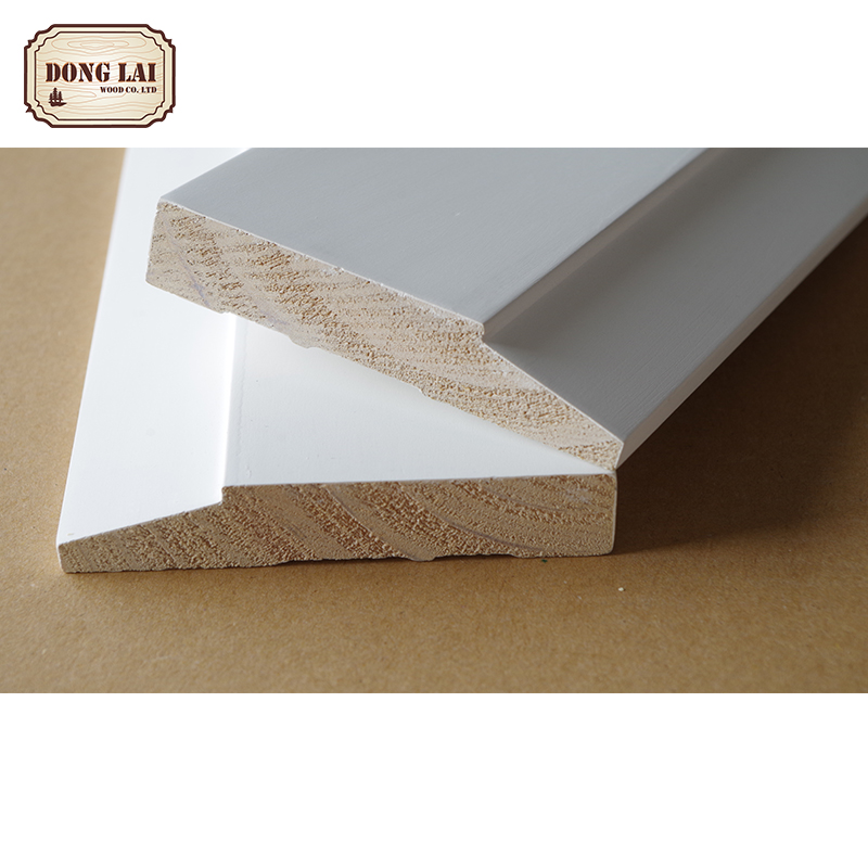 Кромка клееная белая gesso грунтованное соединение доска современная деревянная формовочная плинтус