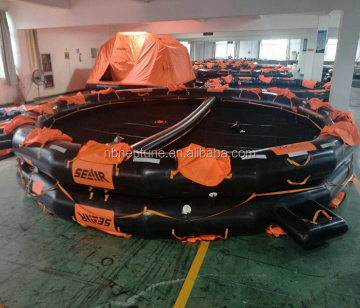 AOR СОЛАС утвержденных Neoprene покрытая ткань надувной спасательный плот в спасательный жилет