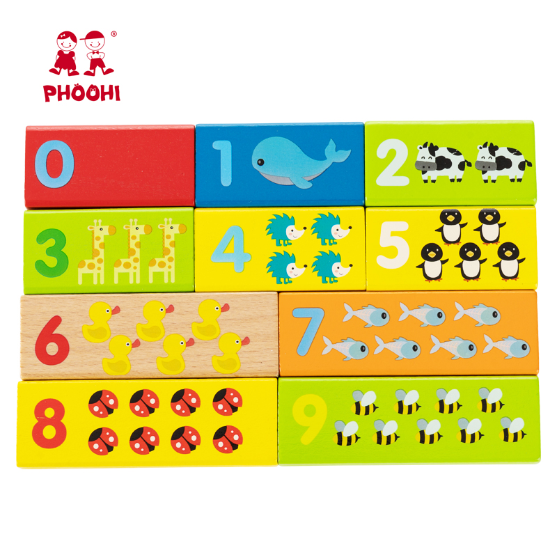 Wholesale Kids Educational Toy Animal 30 PCS Rainbow Wooden Block Set For Baby 1 