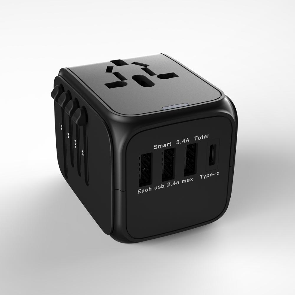 Портативное быстрое зарядное устройство usb универсальный адаптер для путешествий