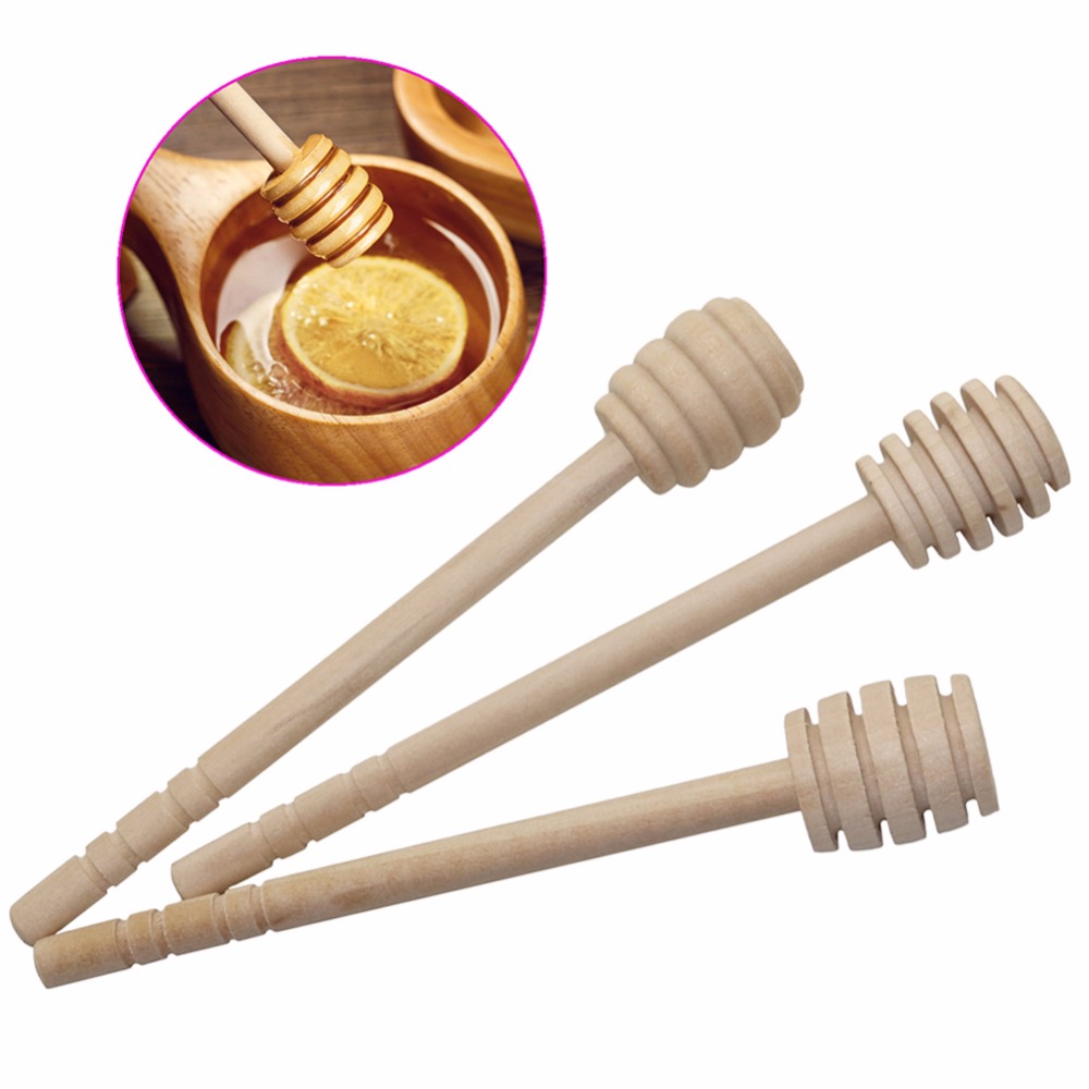 Wooden Honey Stick Long Handle Wood Honey Stir Bar Beekeeping Tool