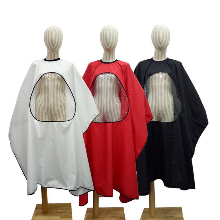 Transparent custom logo hairdressing capes