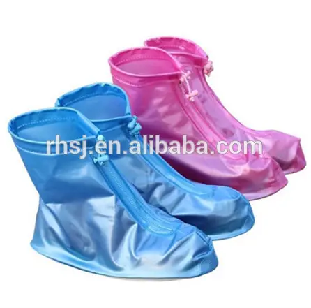 Custom reusable PVC light rain boot pocket rain shoe covers