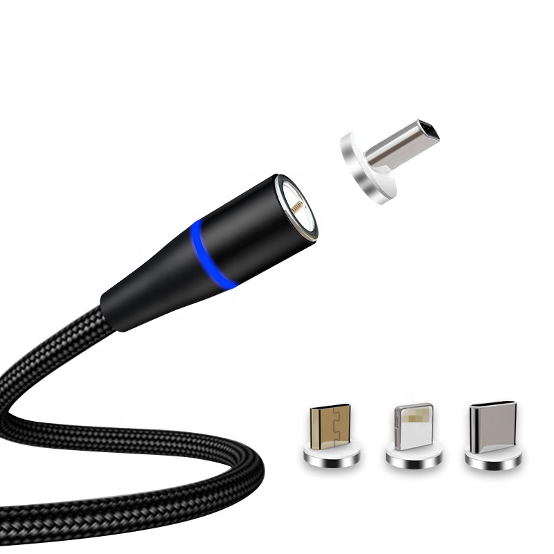 3 А несколько 3 в 1 светодиодный магнитный USB Type-C микро кабель для быстрой зарядки и передачи данных