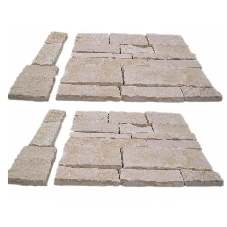 Moca Cream and Beige Limestone Exterior Wall Cladding Tile