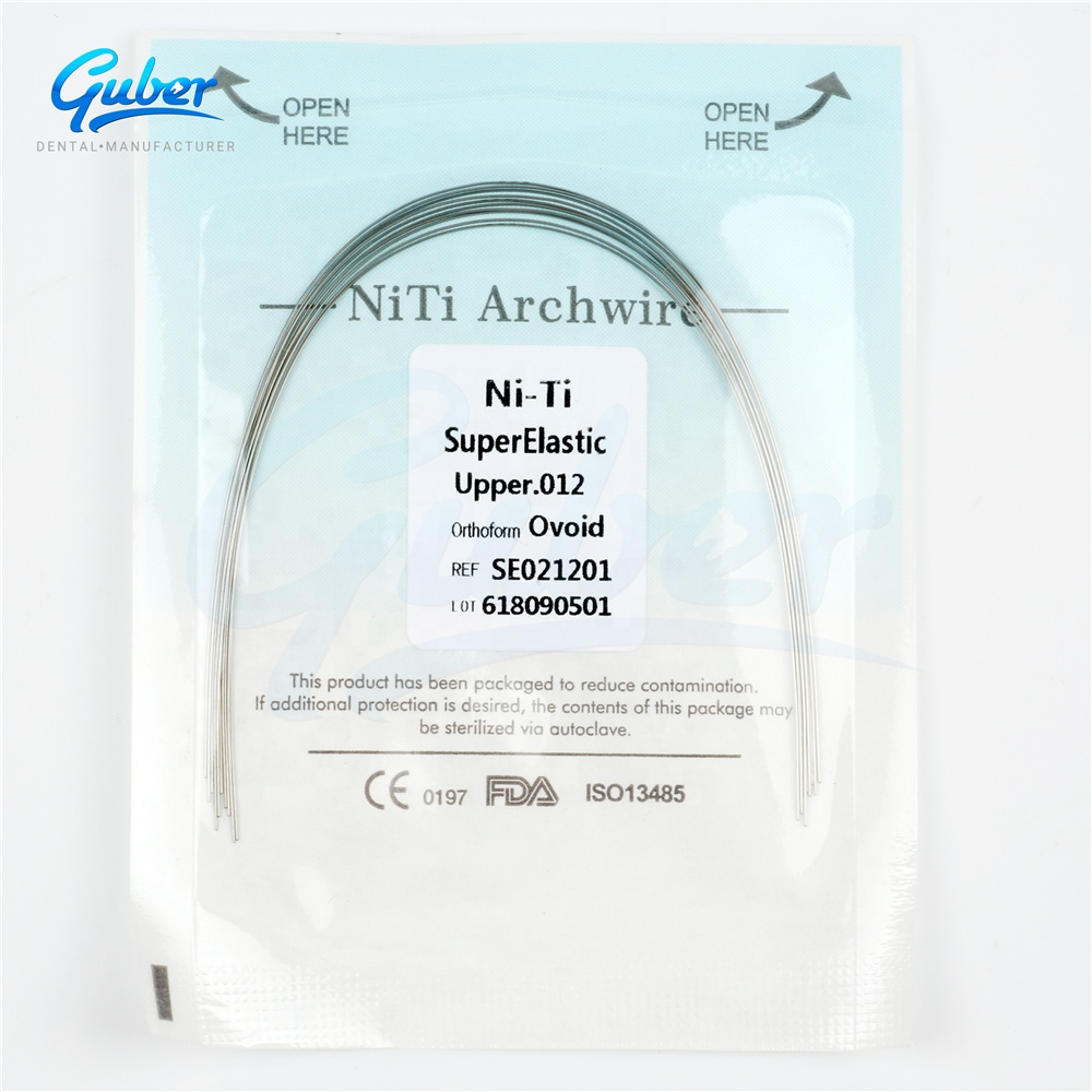 Dental Orthodontic Materials Super Elastic Orthodontic Arch Wire Niti