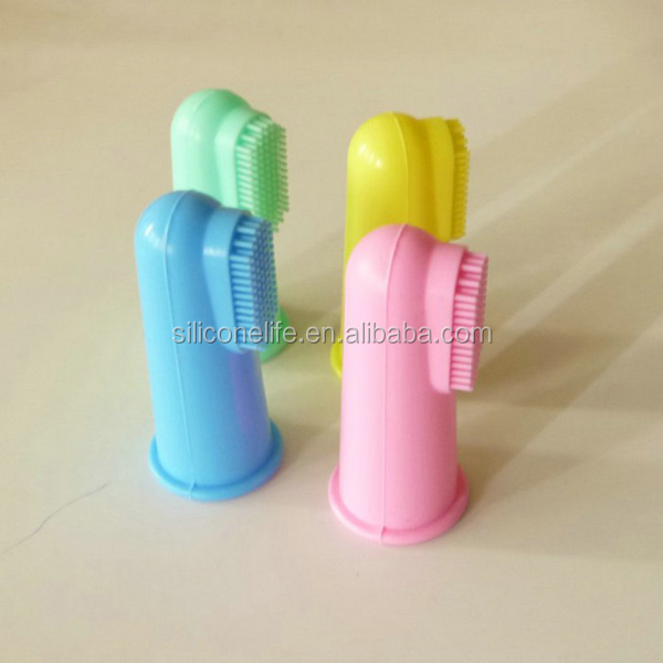 Hot! High Quality Food Grade Sofy Silicone Children Finger Toothbrush