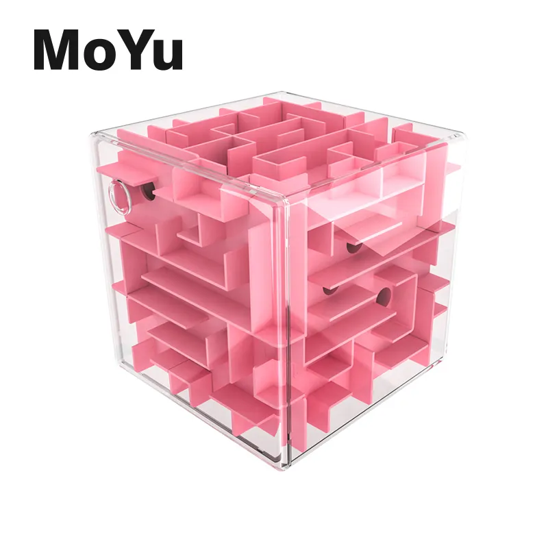 Декомпрессионный 3D лабиринт MoYu с бусинами, головоломка с шариками, лабиринт, игра 8 см, улучшенная версия, развивающий Интеллектуальный плацитический лабиринт, игровой куб