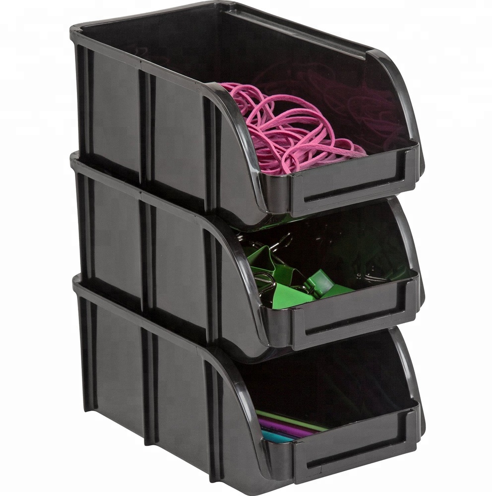 Коробки евро синий пластиковый хранения Stackable влоёенными бункеров